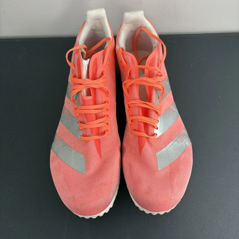 adidas Adizero Avanti TYO Track Spikes Mens Size 9 Pink Coral Silver Running